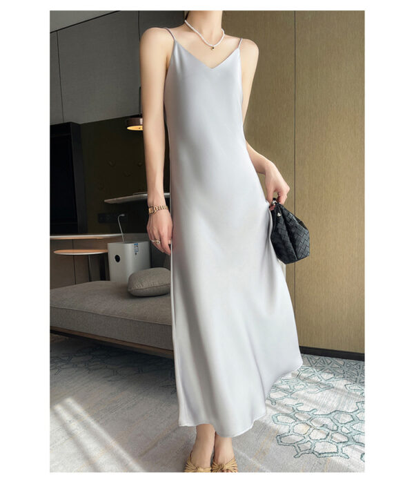 Spring And Summer New Silk Satin High-grade Suspenders Dress Women - Image 7