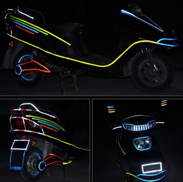 Car and motorcycle bicycle reflective stickers mountain bike luminous stickers dead fly bicycle wheel body sticker - Image 3
