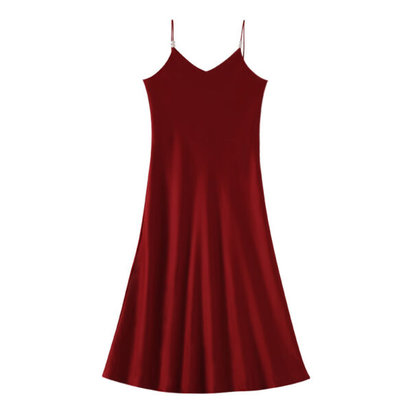 Spring And Summer New Silk Satin High-grade Suspenders Dress Women - Image 4