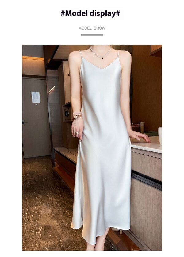 Spring And Summer New Silk Satin High-grade Suspenders Dress Women - Image 8