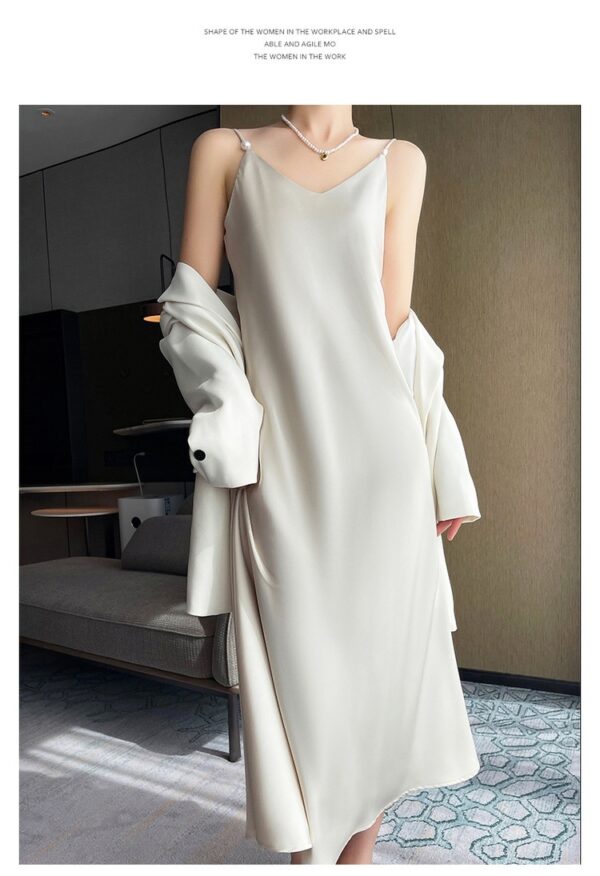 Spring And Summer New Silk Satin High-grade Suspenders Dress Women - Image 5