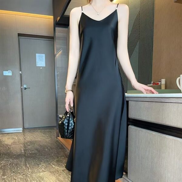 Spring And Summer New Silk Satin High-grade Suspenders Dress Women - Image 2