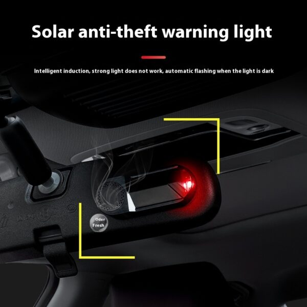 Automobile Solar Warning Light Aromatherapy - Image 2
